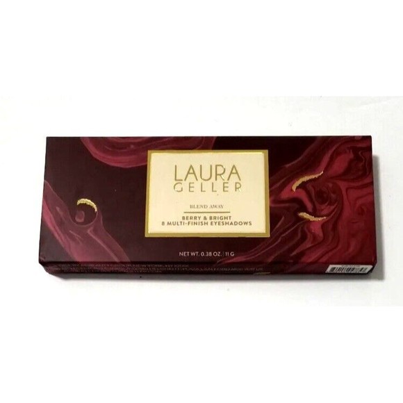 Laura Geller BLEND AWAY Berry & Bright 8 Baked Multi-Finish Eyeshadows Palette - Picture 1 of 8